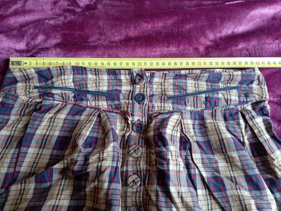 Spódniczka mini w kratkę