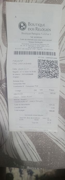 Relógio Swatch novo 160€