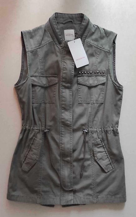Kamizelka damska koloru khaki firmy Reserved, roz. 36