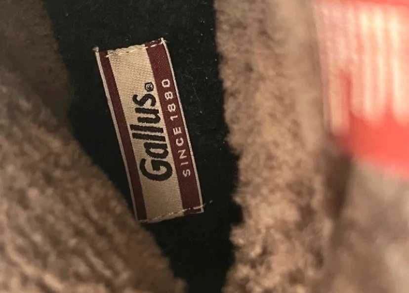 Męskie skórzane kozaki Gallus – wełna owcza – rozmiar 40