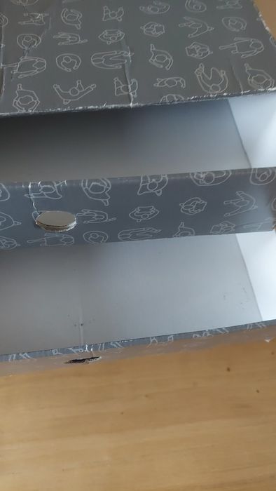 Komoda tekturowa popiel Ikea, dwie szufladki