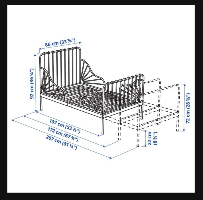 Vendo cama extensível IKEA branco