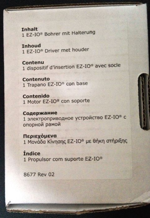 Dispositivo de acessos intra-ósseo EZ IO – NOVO - SELADO NA CAIXA