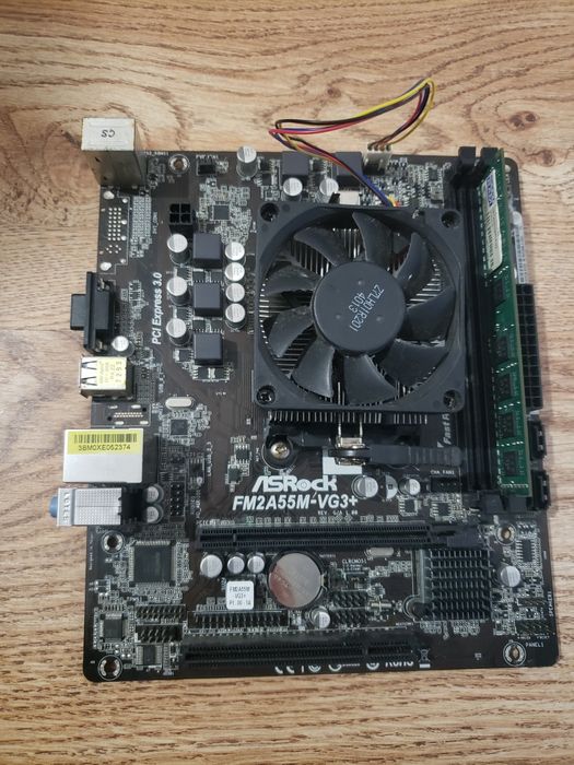 Комплект! ASRock Fm2A55M-VG3+ AMD A6-6400 2GB DDR3