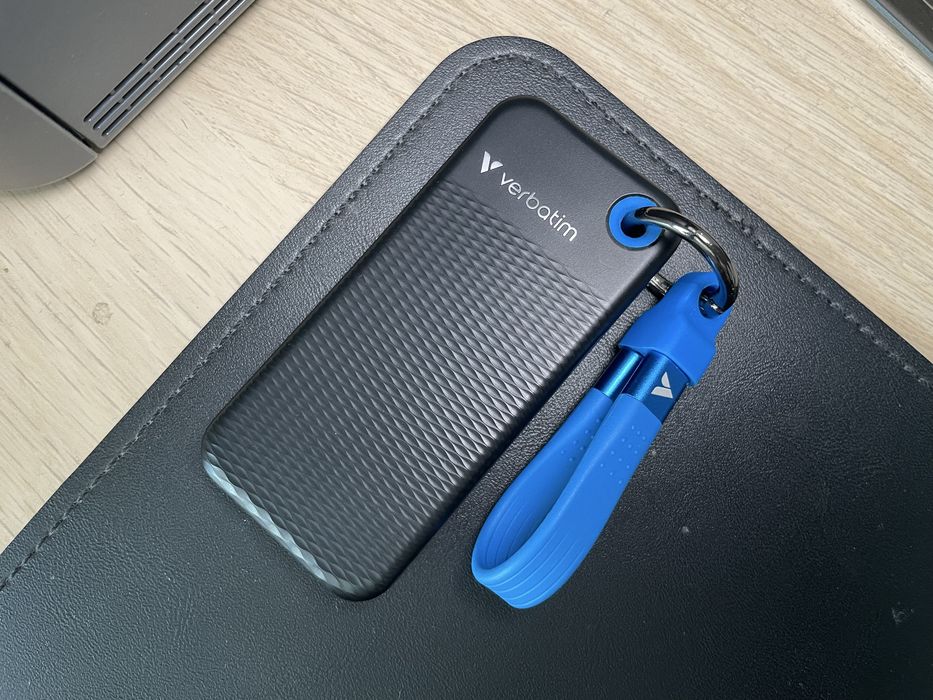DYSK VERBATIM zewnętrzny pocket SSD 1TB kabel usb-c mały lekki NOWY