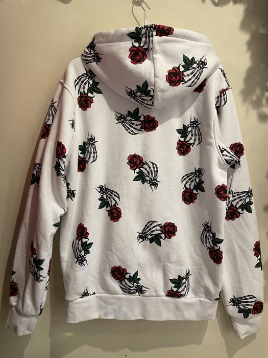Bluza Paranoid Croop biała z różami