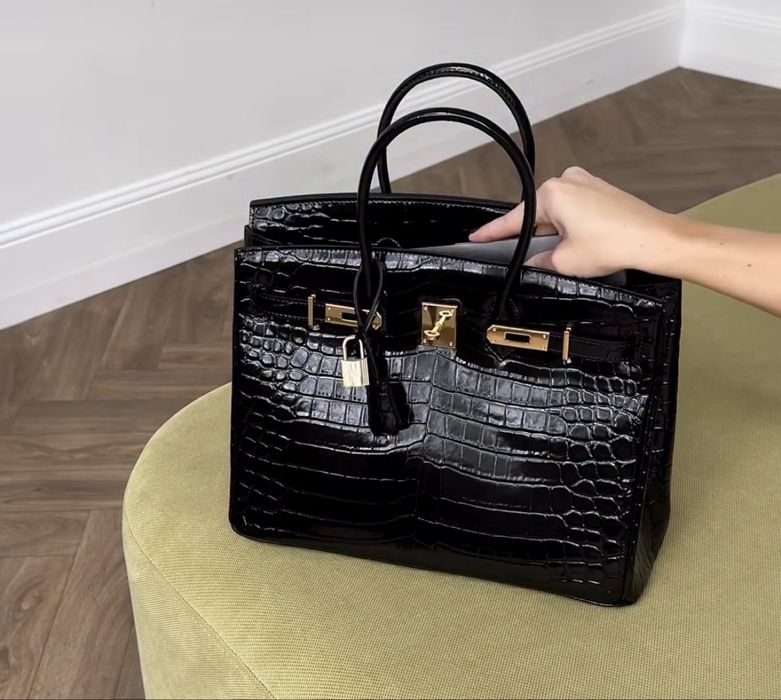Шкіряна сумка у стилі Hermes Birkin 30