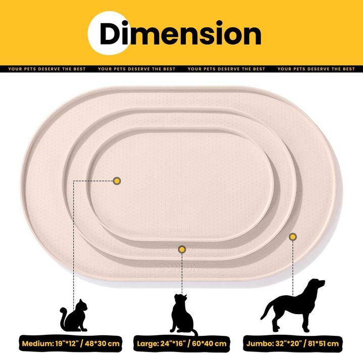 Tapetes de alimentação comedouro e protetores chão gatos/cães /coelhos