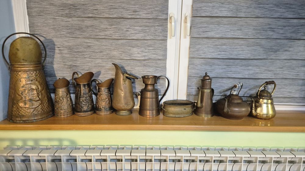 Dzbanki mosiądz i miedź