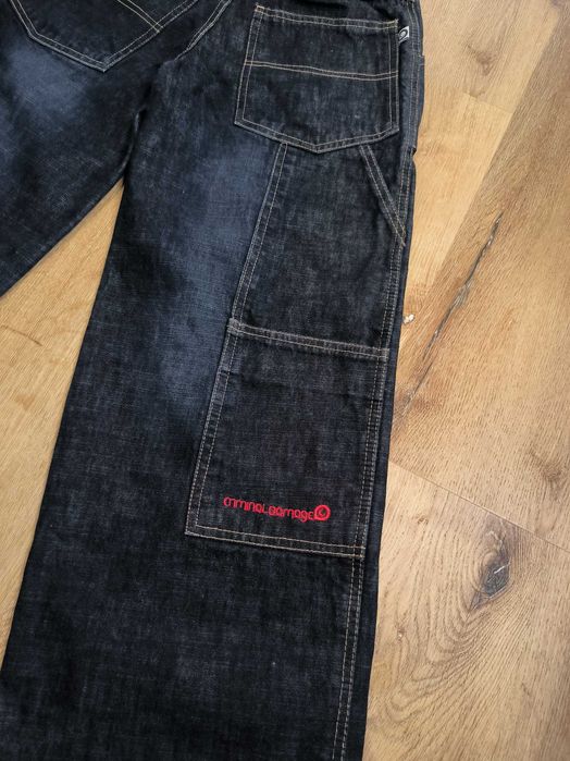 Spodnie Criminal Damage Baggy Szerokie Dżinsy Damskie
