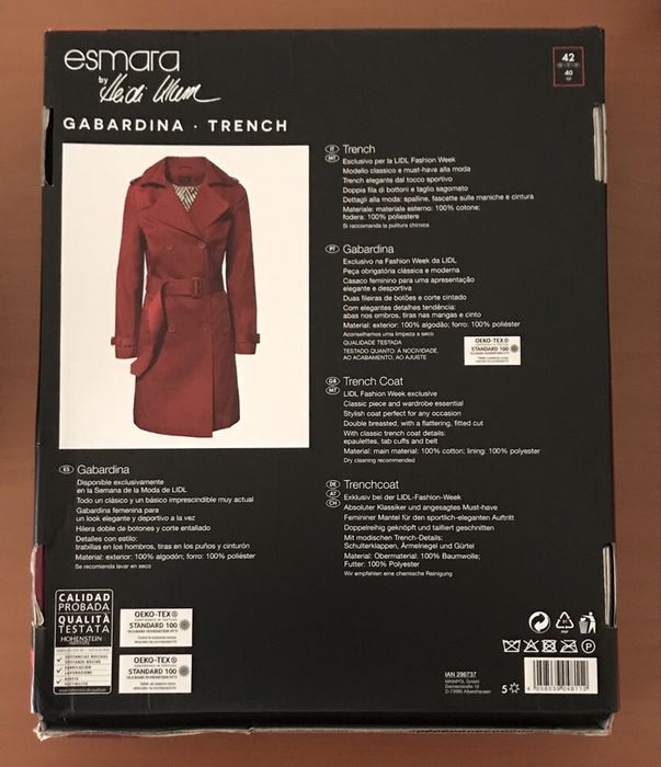 Gabardina de senhora