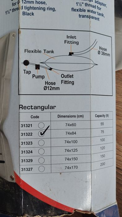 Zbiornik wody do kampera przyczepy kempingowej