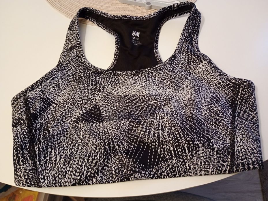 Stanik sportowy top adidas h&m primark 3 sztuki