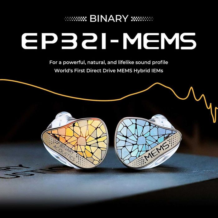 ‼️ Binary EP321 MEMS - первые наушники с драйвером MEMS 2DD+3BA+1 MEMS