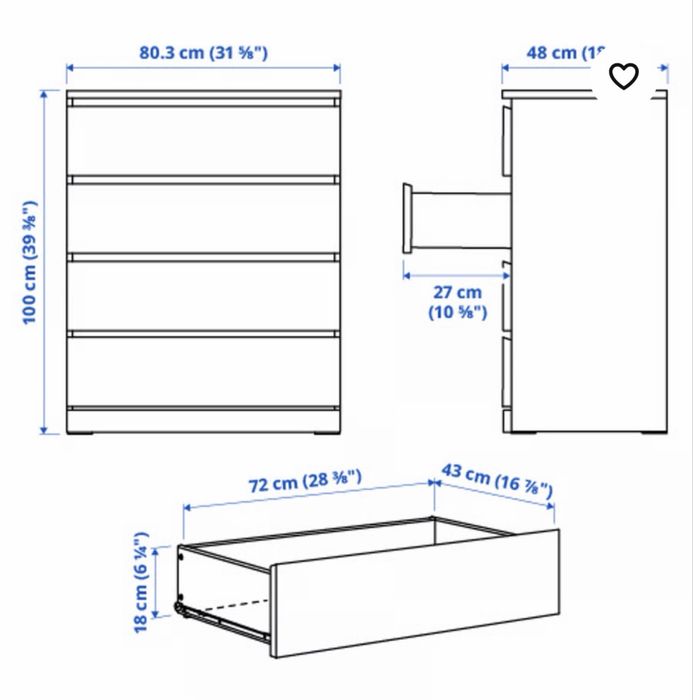 Comoda/ movel preto 4 gavetas