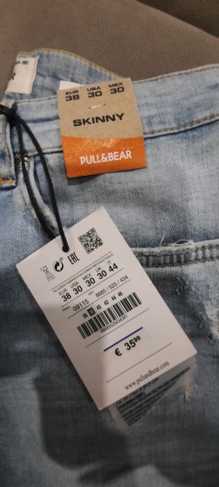 Calca de ganga homeme slim fit novas