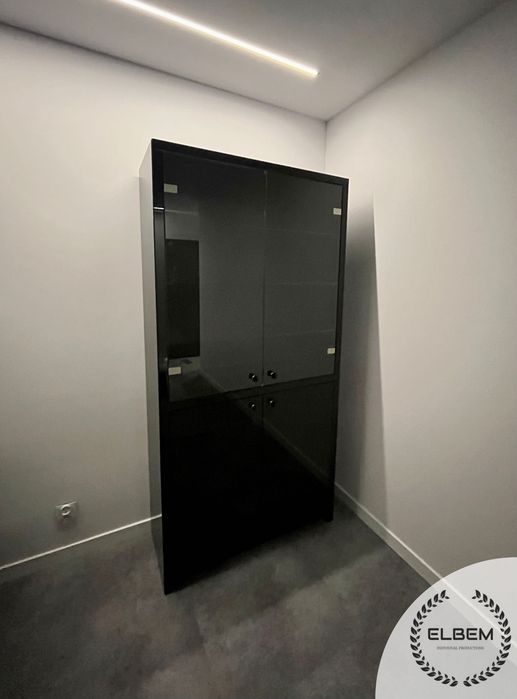 Witryna Glamour / czarne szkło