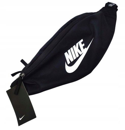 Duża saszetka nerka biodrowa na pas ramię NIKE sportowa miejska CZARNA