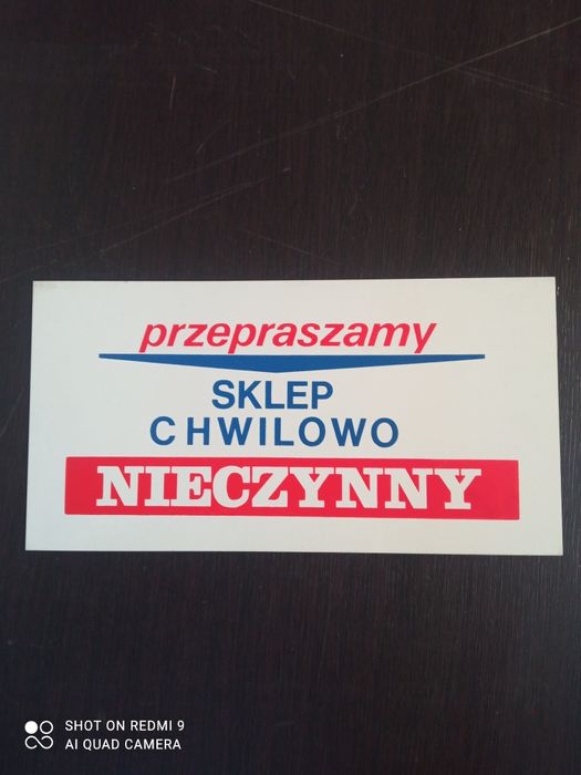 Sprzedam tabliczki sklepowe PRL