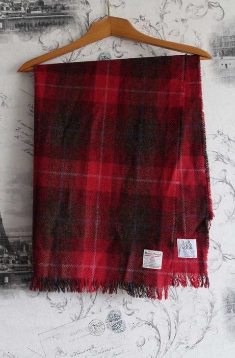 Накидка плед шерсть Harris Tweed William & Irene Оригінал Hand wowen