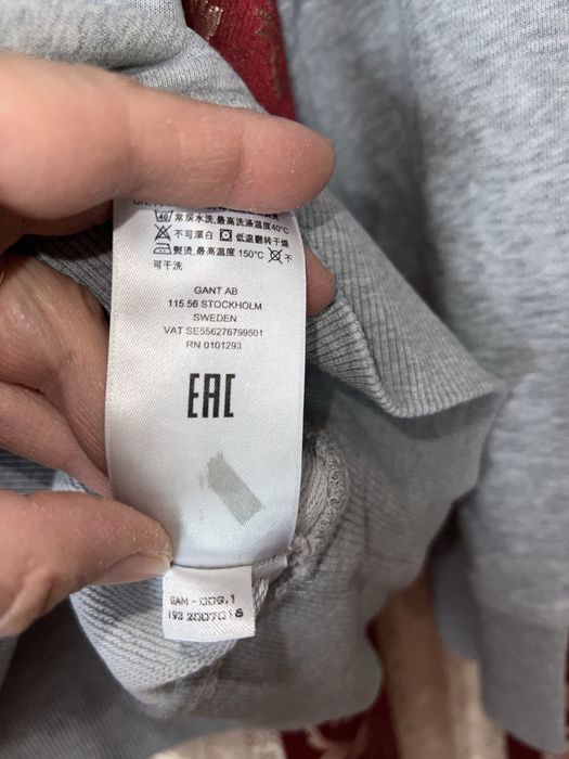 Bluza szara GANT z kapturem oryginalna