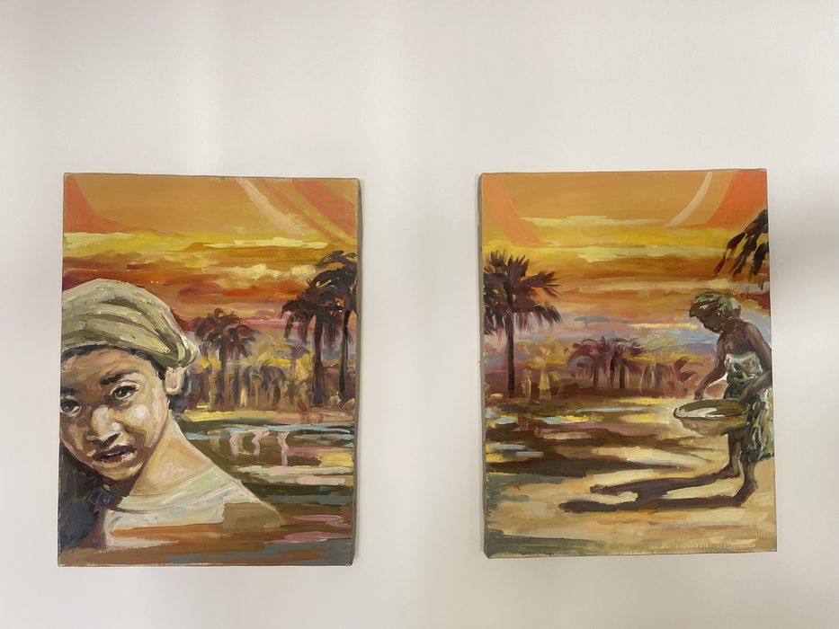 2 quadros paisagem África