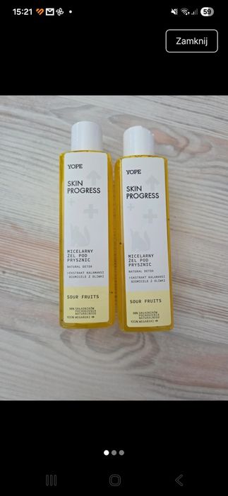 Żel micelarny do ciala 2 sztuki yope