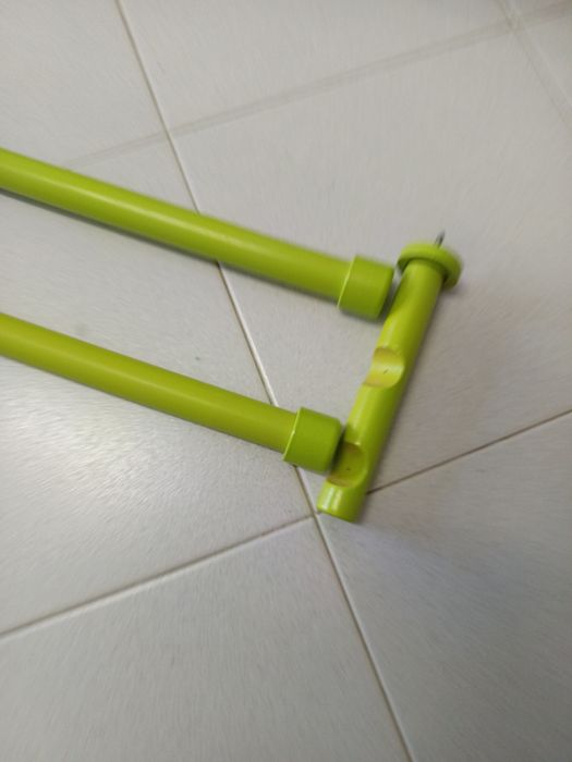Varão duplo madeira, verde