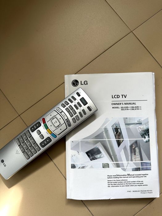 Televisor LCD HD LG com fonte de alimentação avariada
