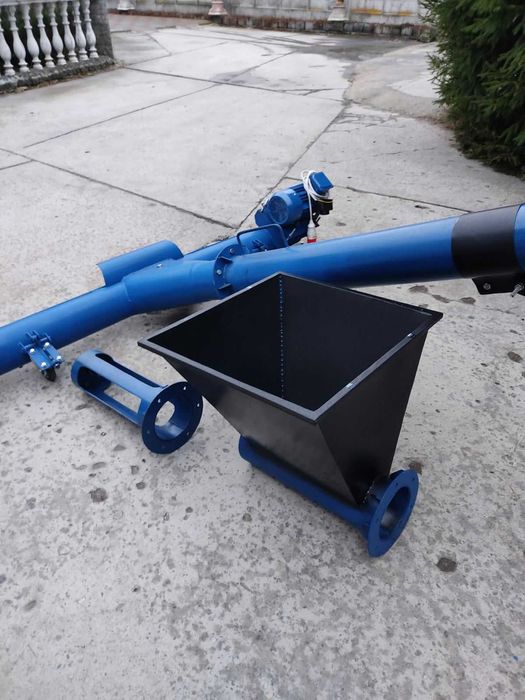 Шнековый погрузчик Ø159*4м*380В с подборщиком зерна, винтовой конвейер