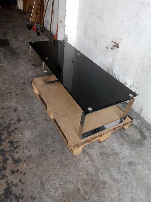 Mesa centro vidro temperado negro