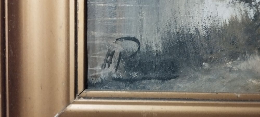 Quadro pintura óleo em tela