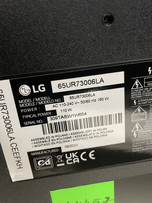 65’ LG 65UR73006.
