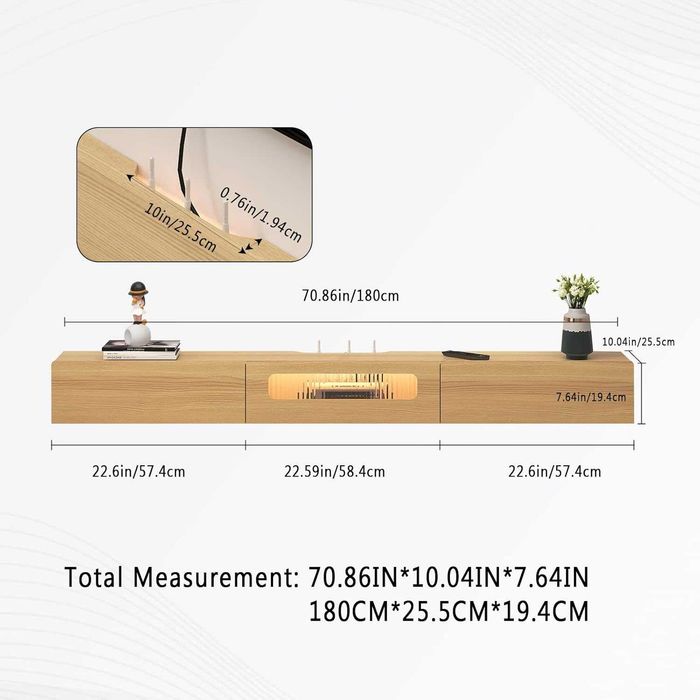 Nowa szafka pod telewizor / szafka RTV / LED / wisząca / 180cm / R276!