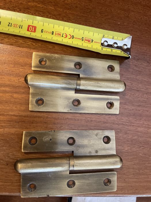 Dobradiças latão novas 9x6