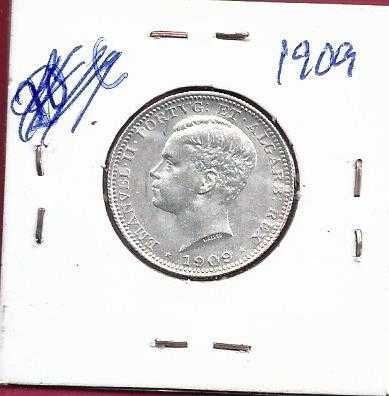 MONARQUIA D. MANUEL II  200 REIS 1909 SOBERBA PRATA