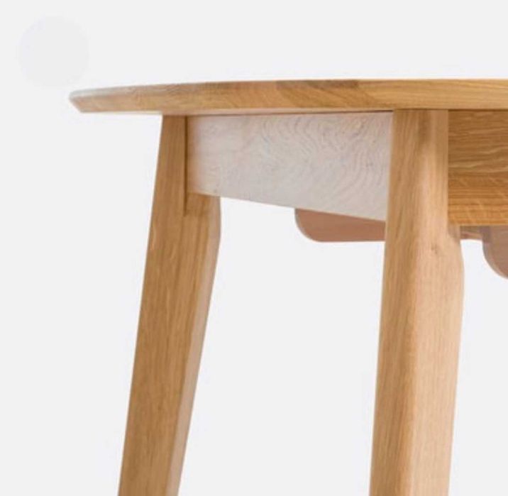 Mesa de jantar extensível em madeira de carvalho