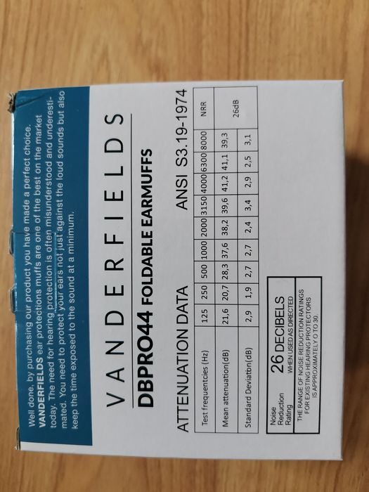 Protecção de ouvidos Vanderfields DBpro44