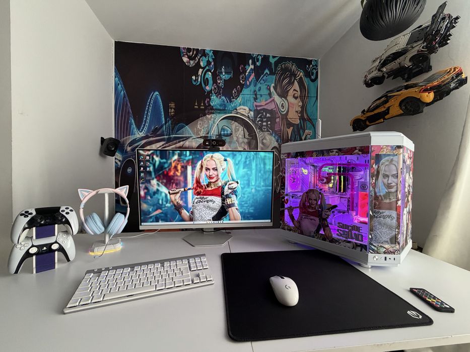 HARLEY QUINN custom pc  Ryzen 7 | RTX 5060 | 64GB DDR5 | CUSTOM WATER COOLING | LCD