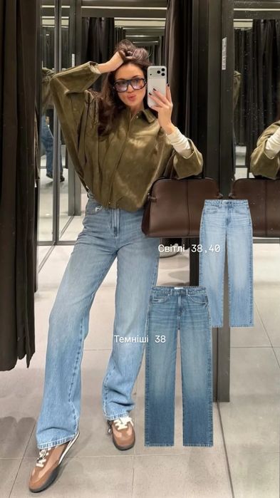 Джинси Zara Straight regular fit ,38,40, темніші в розмірі 38