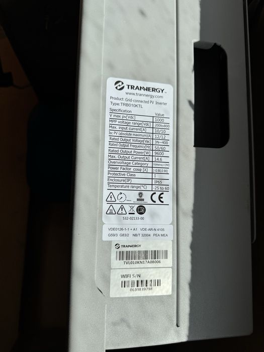 Мережевий сонячний інвертор 10 кВт Trannergy TRB010KTL