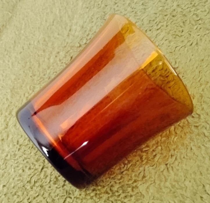 Szklanki DURALEX Amber Empilable 7,5 cm 6 szt. Vintage France.
