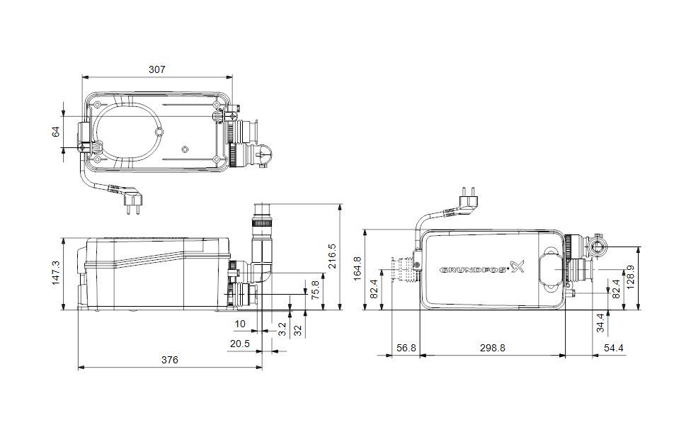 Estação Elevatória Grundfos Sololift2 D-2 – Compacta e Automática