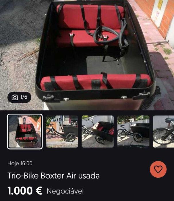 Trio-Bike Boxter Aier usada otimo estado