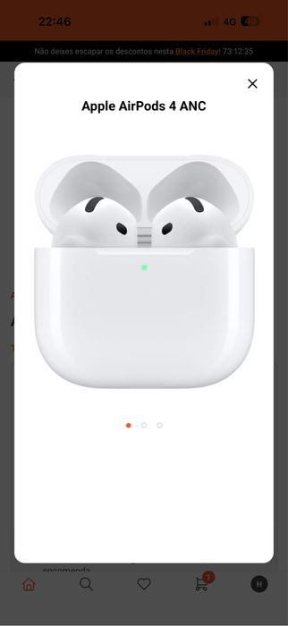 Air pods 4 com cancelamento ruido - na garantia