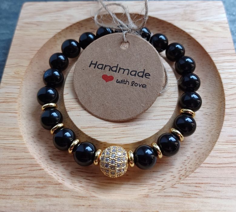 Bransoletka 2w1 z kamienia naturalnego Handmade