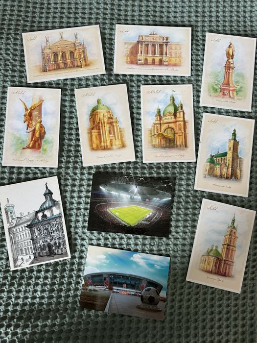 Листівки Україна - міста, традиційні наряди, міфи