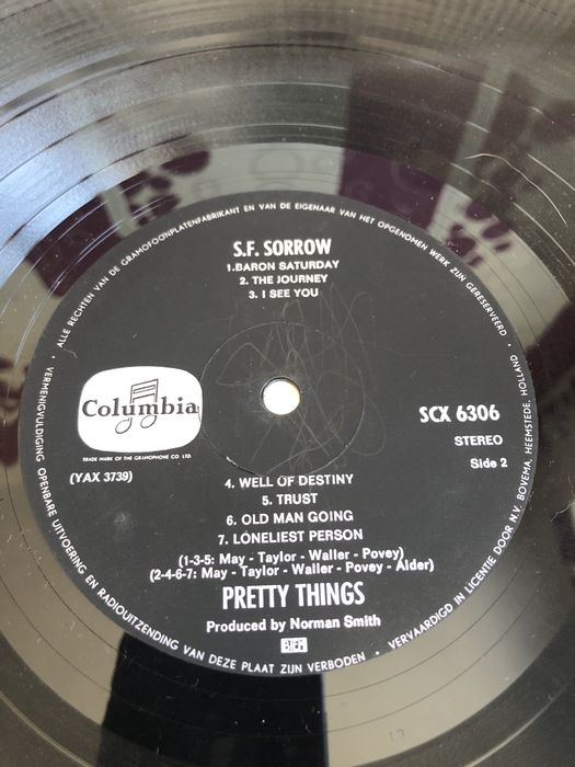 Виниловая пластинка, S.F. Sorrow the Pretty Things Columbia