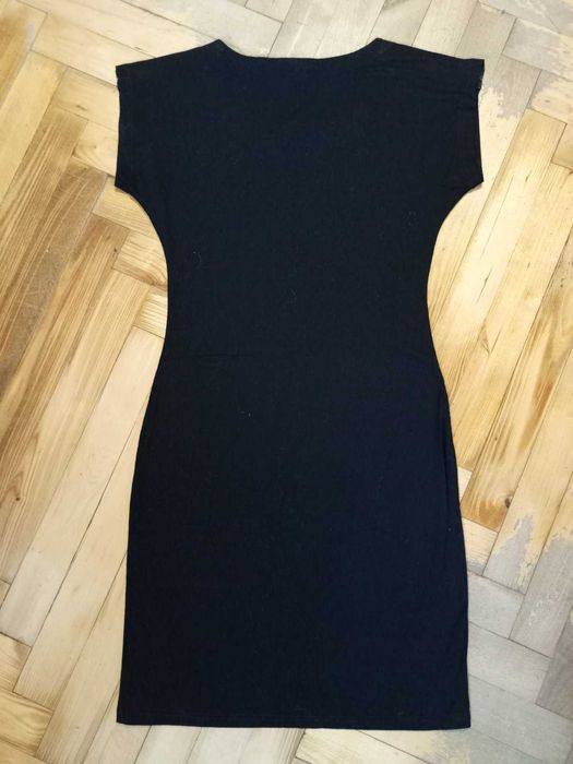 Маленькое чёрное платье, трикотажное, черное, стрейч