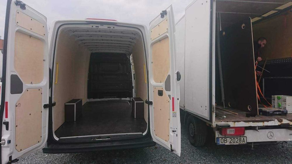 Zabudowa samochodu dostawczego VW Crafter L5H3 i innych modeli